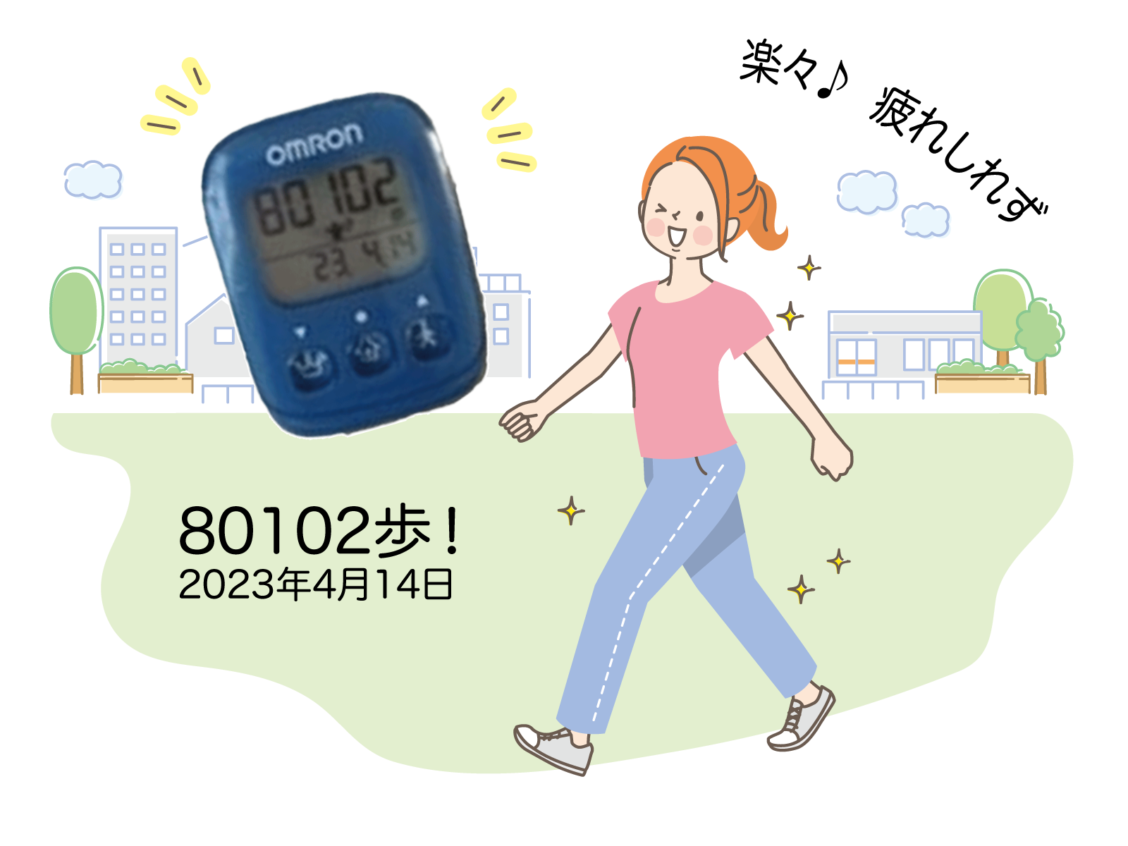 1日8万歩の記録
